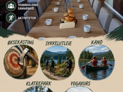 Storhytter feriehytter konferanselokaler 1 - 2 timer fra Oslo Akershus Gardermoen, selskap langbord, kurs konferanse, boblebad jacuzzi spa sauna med isbading, 4 - 15 soverom, opptil 50 senger.