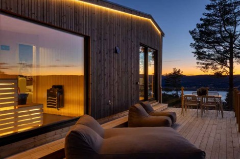334. Spahytte Oslo lufthavn Gardermoen, 2 personer, jacuzzi og sauna med panoramautsikt. 1 time fra Oslo. - Bilde 4