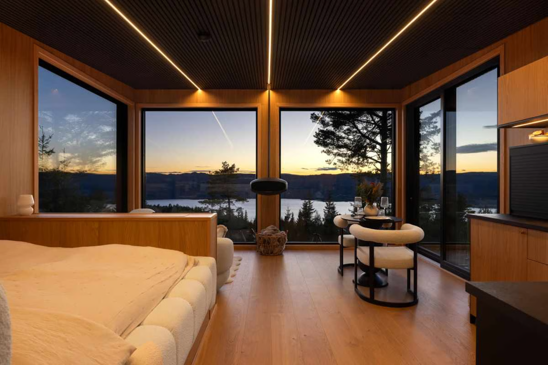 334. Spahytte Oslo lufthavn Gardermoen, 2 personer, jacuzzi og sauna med panoramautsikt. 1 time fra Oslo. - Bilde 15