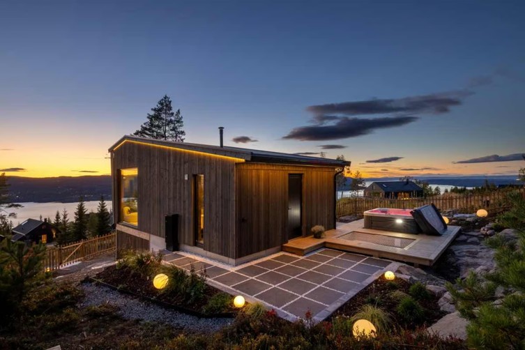 334. Spahytte Oslo lufthavn Gardermoen, 2 personer, jacuzzi og sauna med panoramautsikt. 1 time fra Oslo. - Bilde 3